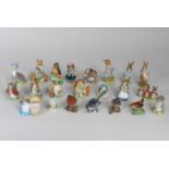 A collection of Beswick Beatrix Potter figures and Beswick birds