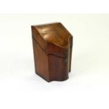 A George III mahogany knife box, 37cm high