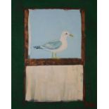Paul Martinez-Frias (Welsh School, b.1929), Seagull on a Window Ledge