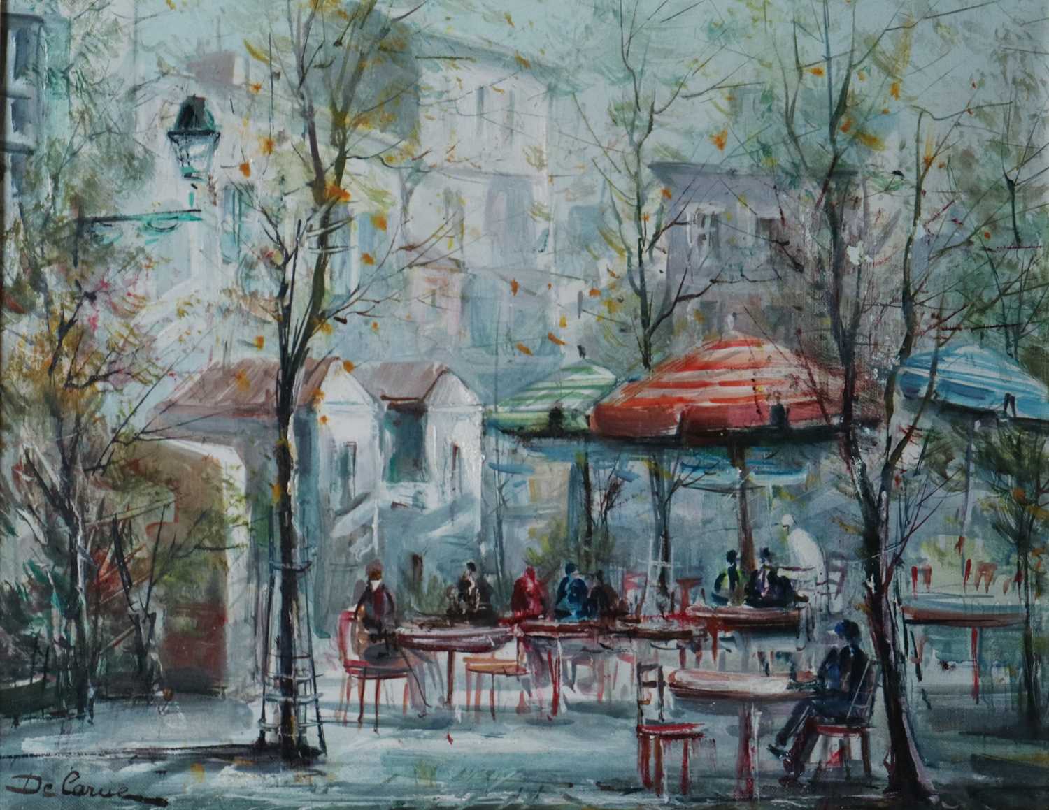 § Lucien Delarue (French, Parisian School 1925-2011), Place du Calvaire, Monmatre