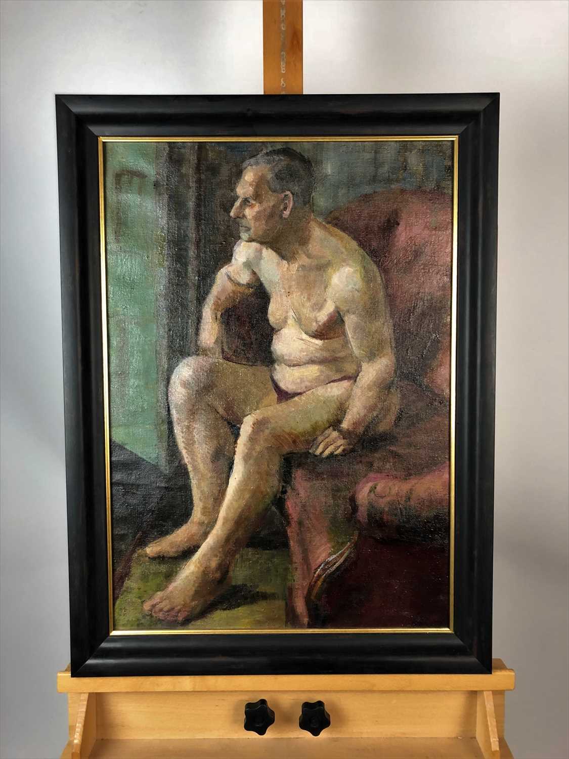 Manner of Lucien Freud (1922-2011), Seated Nude Study - Image 3 of 7