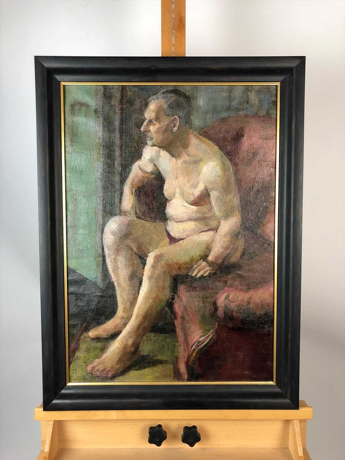 Manner of Lucien Freud (1922-2011), Seated Nude Study - Image 7 of 7