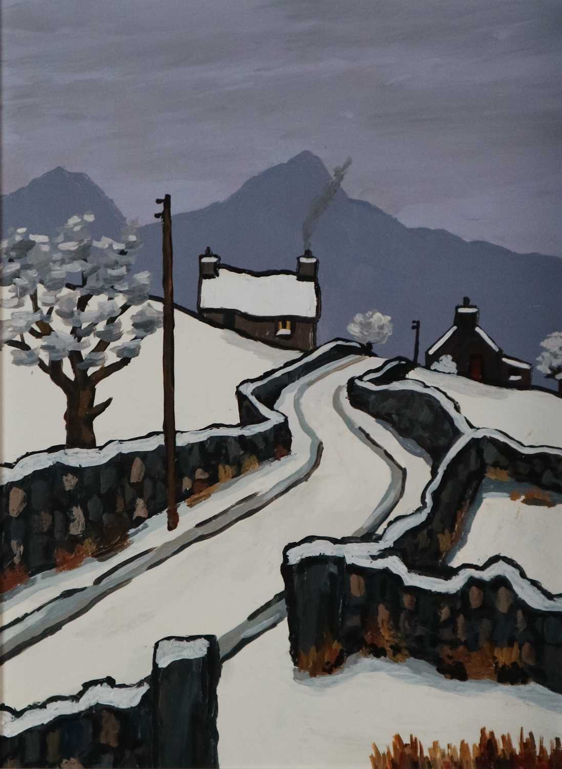 § David Barnes (Welsh Contemporary) Winter in Gwynedd