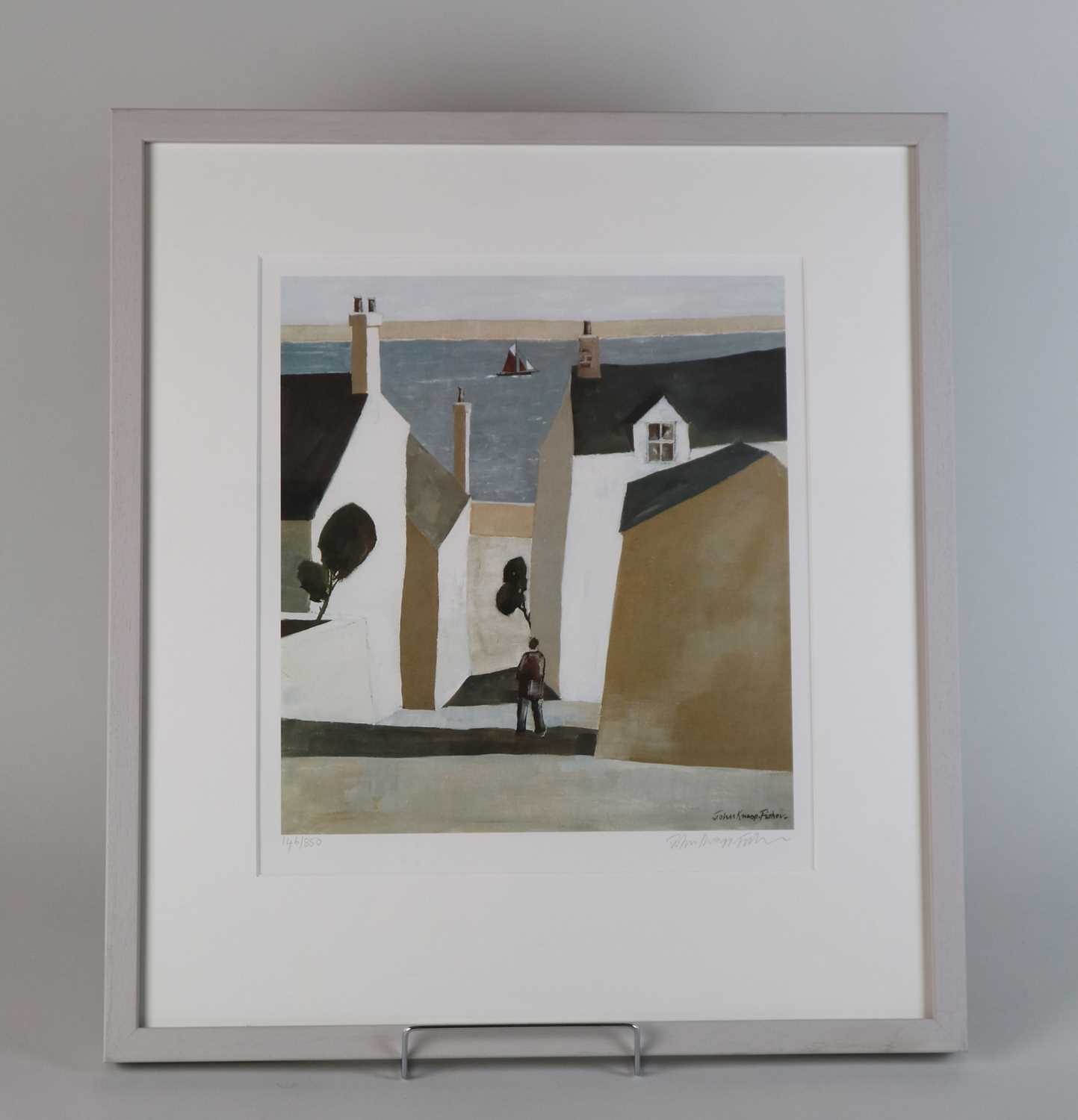 § John Knapp-Fisher (British 1931-2015), Buildings and Water at Conwy - Image 2 of 4