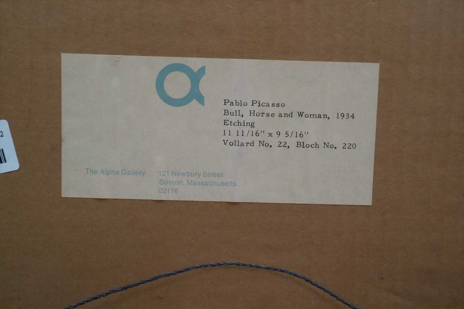 § Pablo Picasso (Spanish 20th Century, 1881-1973), Femme Torero II, Vollard Suite - Image 8 of 16