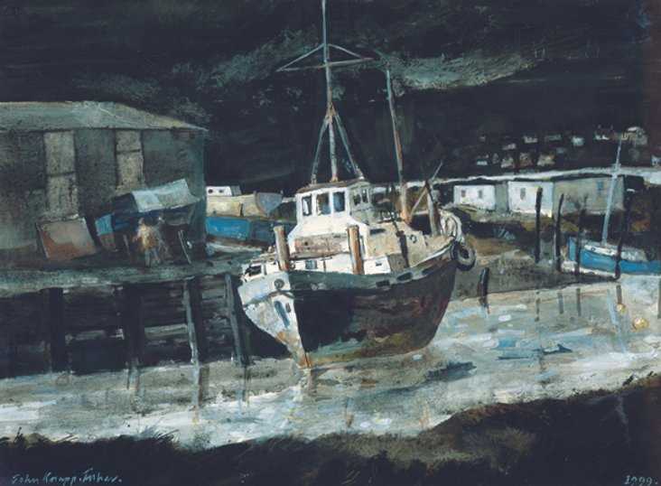 § John Knapp-Fisher (British 1931-2015), Boatyard Borth