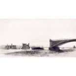 BRITISH SCHOOL (Early 20th century) FRAMED ETCHING, signed in pencil, a bridge in a river landscape.