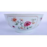 A SMALLER 18TH CENTURY CHINESE EXPORT BOWL Qianlong, painted with foliage. 20 cm x 8 cm.