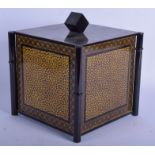 AN ITALIAN PERSIAN PAINTED TIN LACQUERED BOX AND COVER. 28 cm x 21 cm.