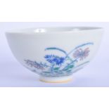 A CHINESE DOUCAI PORCELAIN TEA BOWL 20th Century, bearing Yongzheng marks to base. 8.5 cm diameter.