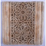 AN ISLAMIC SPANISH ALHAMBRA TERRACOTTA TILE. 26 cm x 24 cm.