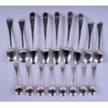 ASSORTED ANTIQUE SILVER SPOONS. 8.6 oz. (qty)