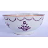 A LARGE 18TH CENTURY CHINESE EXPORT FAMILLE ROSE BOWL Qianlong. 24 cm x 12 cm.