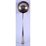 AN 18TH/19TH CENTURY SCOTTISH SILVER LADLE possibly Provincial. 5.2 oz. 32 cm long.