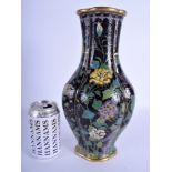 A LARGE 19TH CENTURY JAPANESE MEIJI PERIOD CLOISONNE ENAMEL VASE Kagawa, Kuhn & Komor, decorated wit