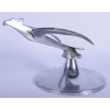 A 1950S CHROME EAGLE CAR MASCOT. 15 cm x 14 cm.