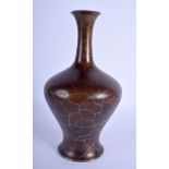 A RARE ART NOUVEAU WMF CRACKED ICE VASE. 25 cm high.