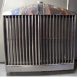 A ROLLS ROYCE RADIATOR COVER, silver. 56 cm cm x 56 cm.