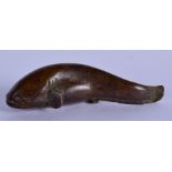 A JAPANESE BRONZE CATFISH. 5 cm wide.