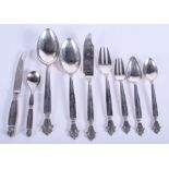 GEORGE JENSEN SILVER CUTLERY. 12.2 oz. (qty)