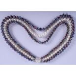 TWO FRESHWATER PEARL NECKLACES. (2)