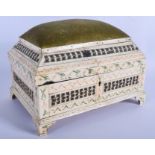 AN EARLY 19TH CENTURY RUSSIAN BONE CASKET. 22 cm x 15 cm.