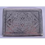 A MIDDLE EASTERN SILVER CIGARETTE CASE. 5.3 oz. 8 cm x 11 cm.