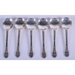 SIX ANTIQUE SCOTTISH SILVER SPOONS. 1.4 oz. (6)