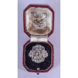 A FINE ART DECO 18CT GOLD AND PLATINUM DIAMOND RING of approx 1.5 cts. 9.3 grams. P.