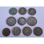 TEN CHINESE COINS. (10)