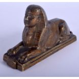 AN EXTREMELY RARE 19TH CENTURY AUSTRIAN COLD PAINTED BRONZE EROTIC SPHINX Attributed to Franz Xavie
