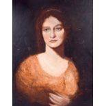 EUROPEAN SCHOOL (early 20th century) UNFRAMED OIL ON CANVAS, portrait of a female. 38 cm x 31 cm.