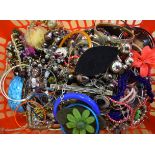 A LARGE QUANTITY OF COSTUME JEWELLERY, varying form and style. (qty)