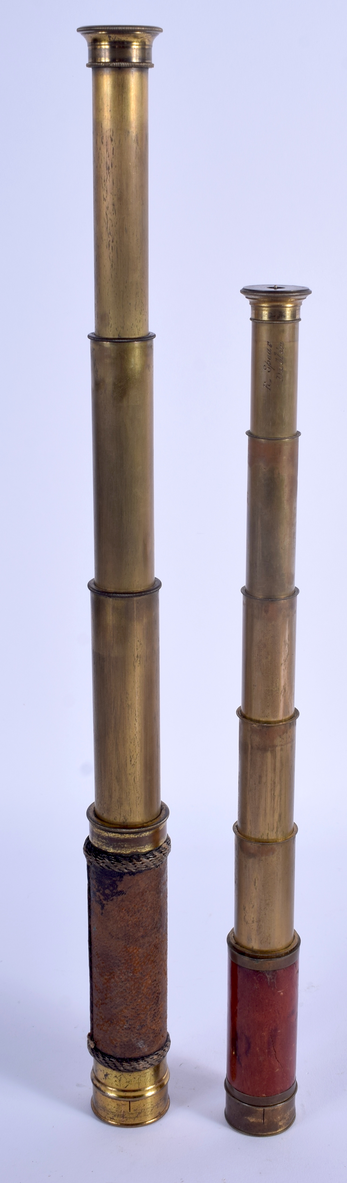 AN ANTIQUE IRISH SPEAR OF DUBLIN MINIATURE TELESCOPE together with two others. (3) - Image 7 of 8