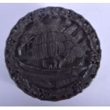 A VERY RARE 19TH CENTURY CHINESE CANTON CARVED TORTOISESHELL BOX AND COVER Qing, with rare variant
