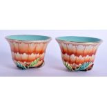 A PAIR OF CHINESE FAMILLE ROSE PORCELAIN TEA BOWLS 20th Century, bearing Qianlong marks to base, mo