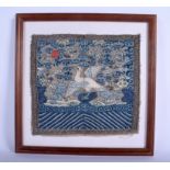 A 19TH CENTURY CHINESE KESI SILK IMMORTAL RANK BADGE. Image 30 cm square.