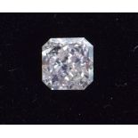 A 0.39 CT RADIANT LIGHT PINK DIAMOND with GIA Cert.