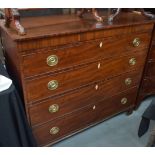 A WILLIAM IV CHEST DRAWERS. 108 cm x 124 cm.