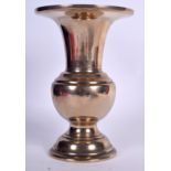 AN 18TH CENTURY HIGHLY POLISHED BRONZE VASE, formed with a flared rim. 27 cm high.