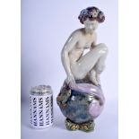 A RARE LARGE ROYAL DOULTON LAMBETH ART POTTERY FIGURE by Gilbert Bayes (1872-1954), Florrie Jones.