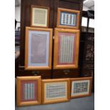 A FRAMED STAMP COLLECTION, contained within frames. (7)