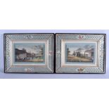 A PAIR OF MID 19TH CENTURY CHINESE PITH PAPER WATERCOLOURS C1840 Youqua or Sunqua Studio, painted w