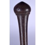 AN AFRICAN WOODEN KNOBKERRIE, formed with bulbous terminal. 55 cm long.