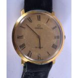 AN OMEGA GOLD PLATED DE VILLE WRISTWATCH. 3.25 cm wide.