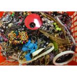 A LARGE QUANTITY OF COSTUME JEWELLERY, varying form and style. (qty)