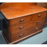 AN EARLY VICTORIAN SIDEBOARD. 89 cm x 117 cm.