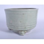 AN 18TH CENTURY CHINESE CELADON LONGQUAN CENSER Qing. 17 cm x 12 cm.