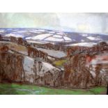 LEONARD RICHMOND (1889-1965) FRAMED PASTEL, signed & dated 1919, landscape scene 31 cm x 40 cm.