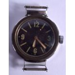 A RARE VINTAGE RUSSIAN BLACK DIAL MILITARY WATCH. 3.5 cm wide.